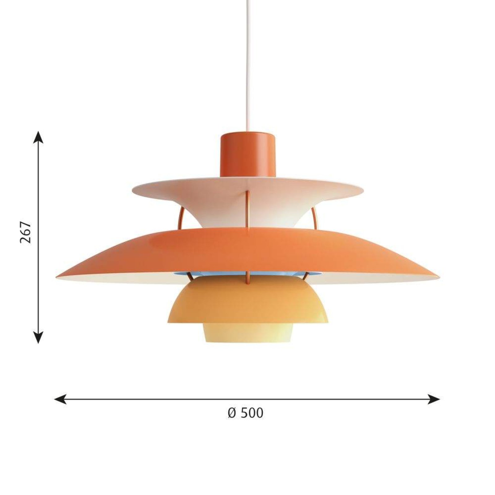 PH 5 Lampada a Sospensione Sfumature di Arancione - Louis Poulsen