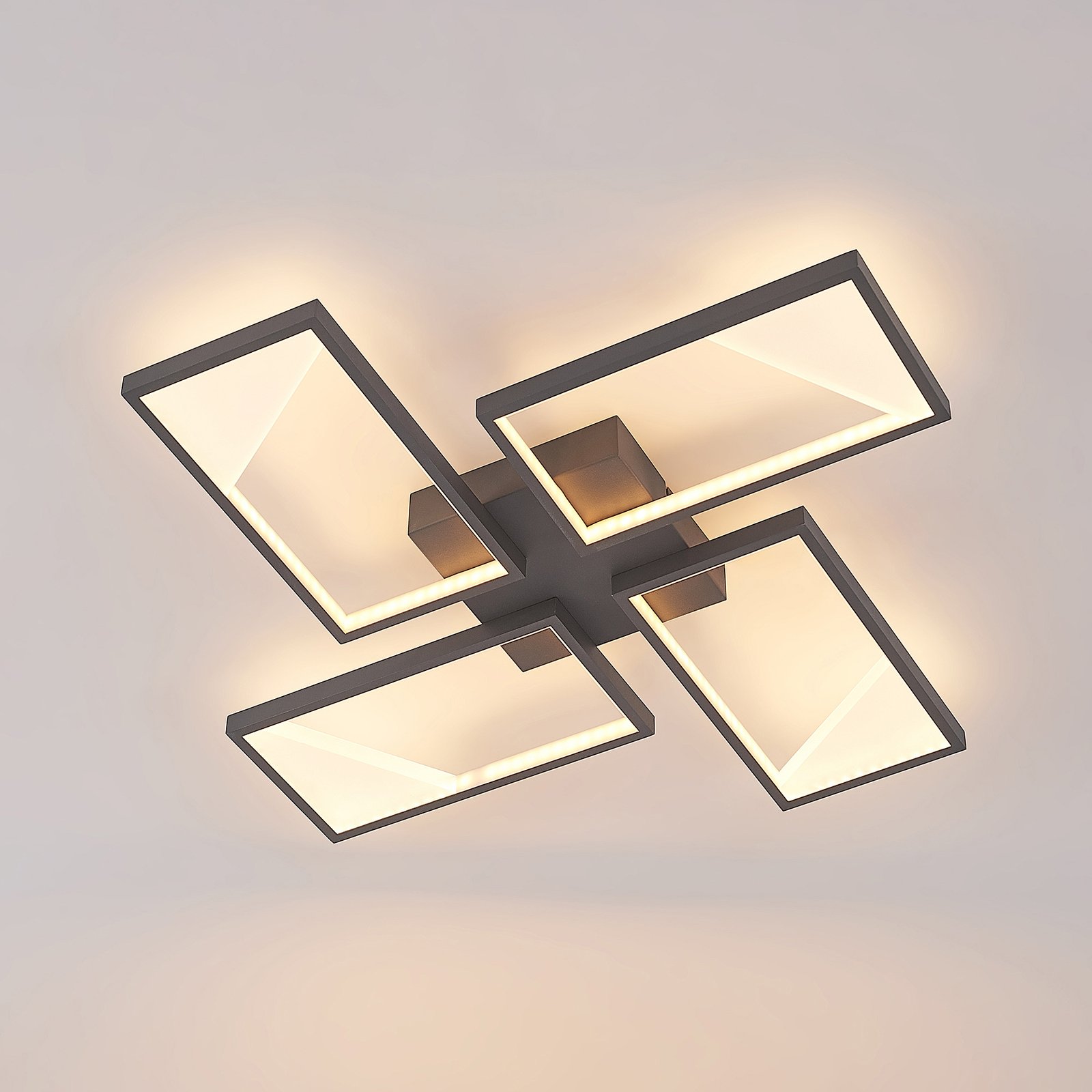 Lindby Fotini LED-taklampa, 4 lampor