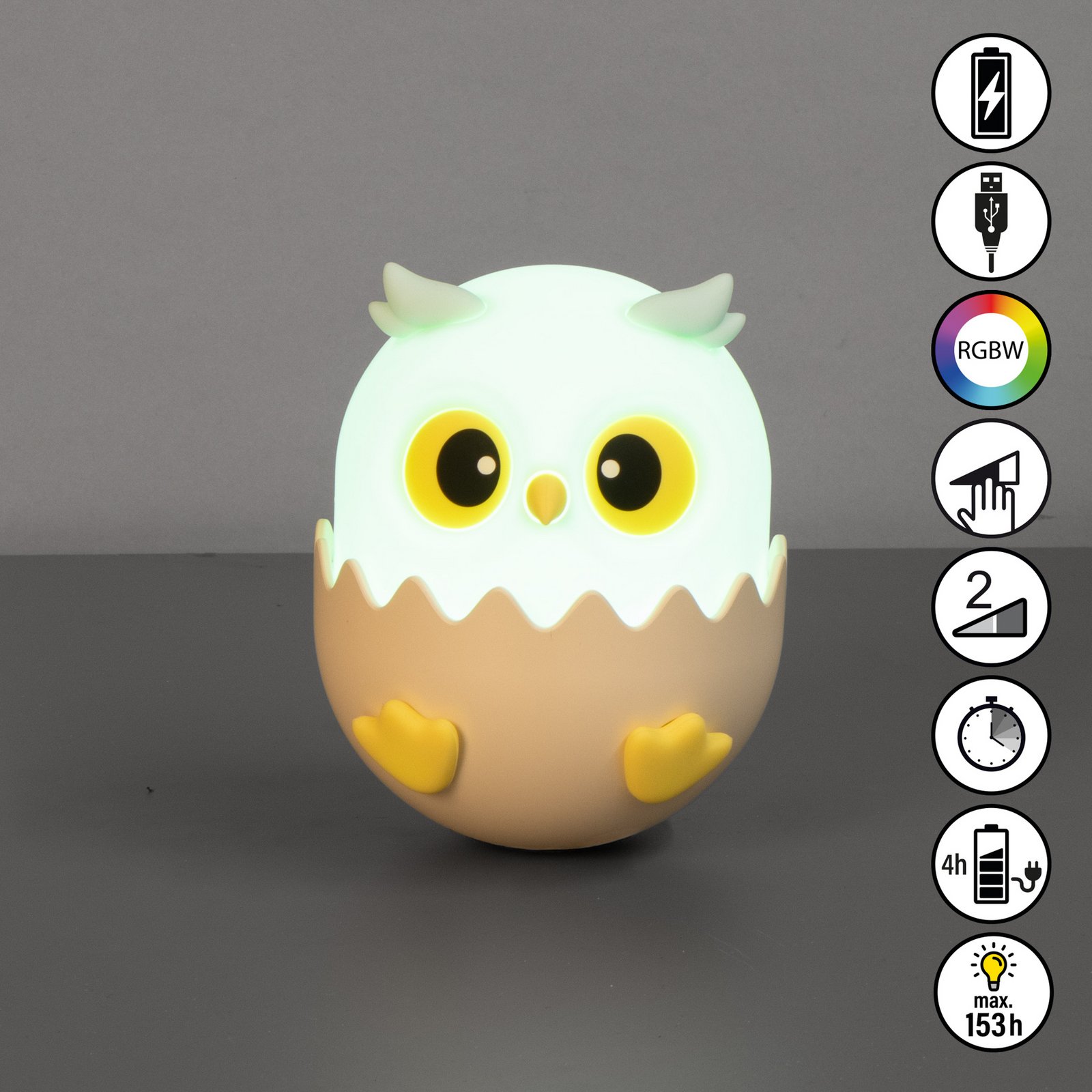 Lanterna LED Ella, albastră, înălțime 12 cm, silicon