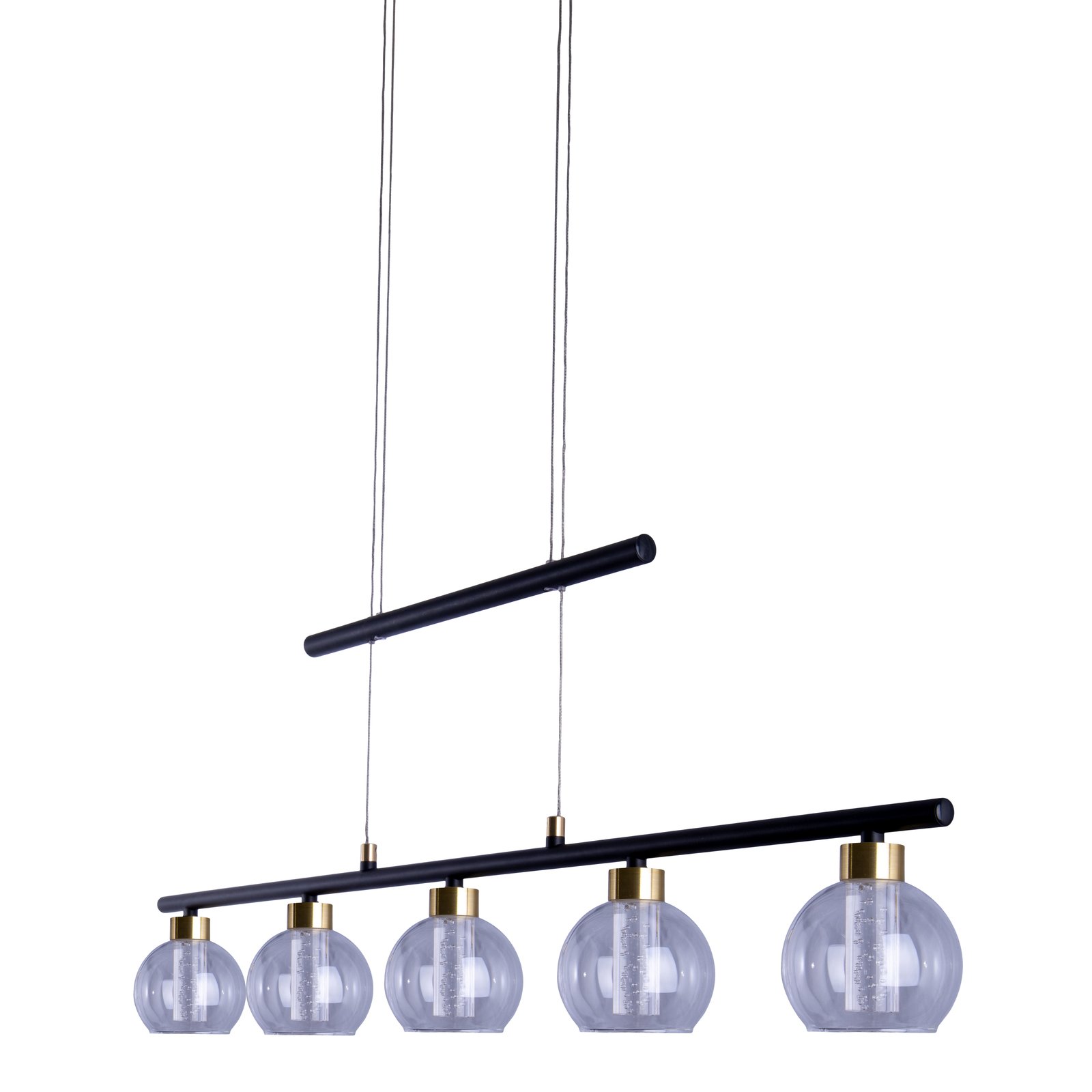 Lámpara colgante LED Brass 5 luces alto regulable