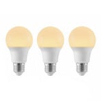 Lampadina LED E27 A60 4,9W 3.000K opale set 3x