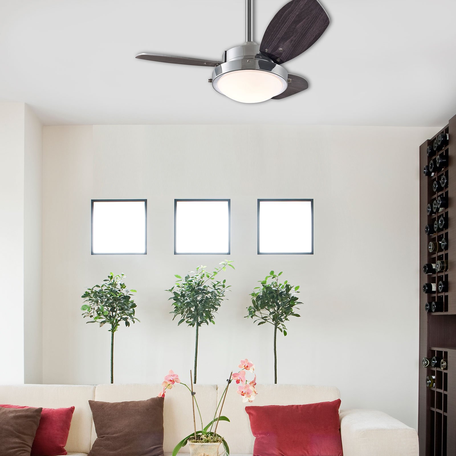 Westinghouse Wengue ceiling fan, E14 light