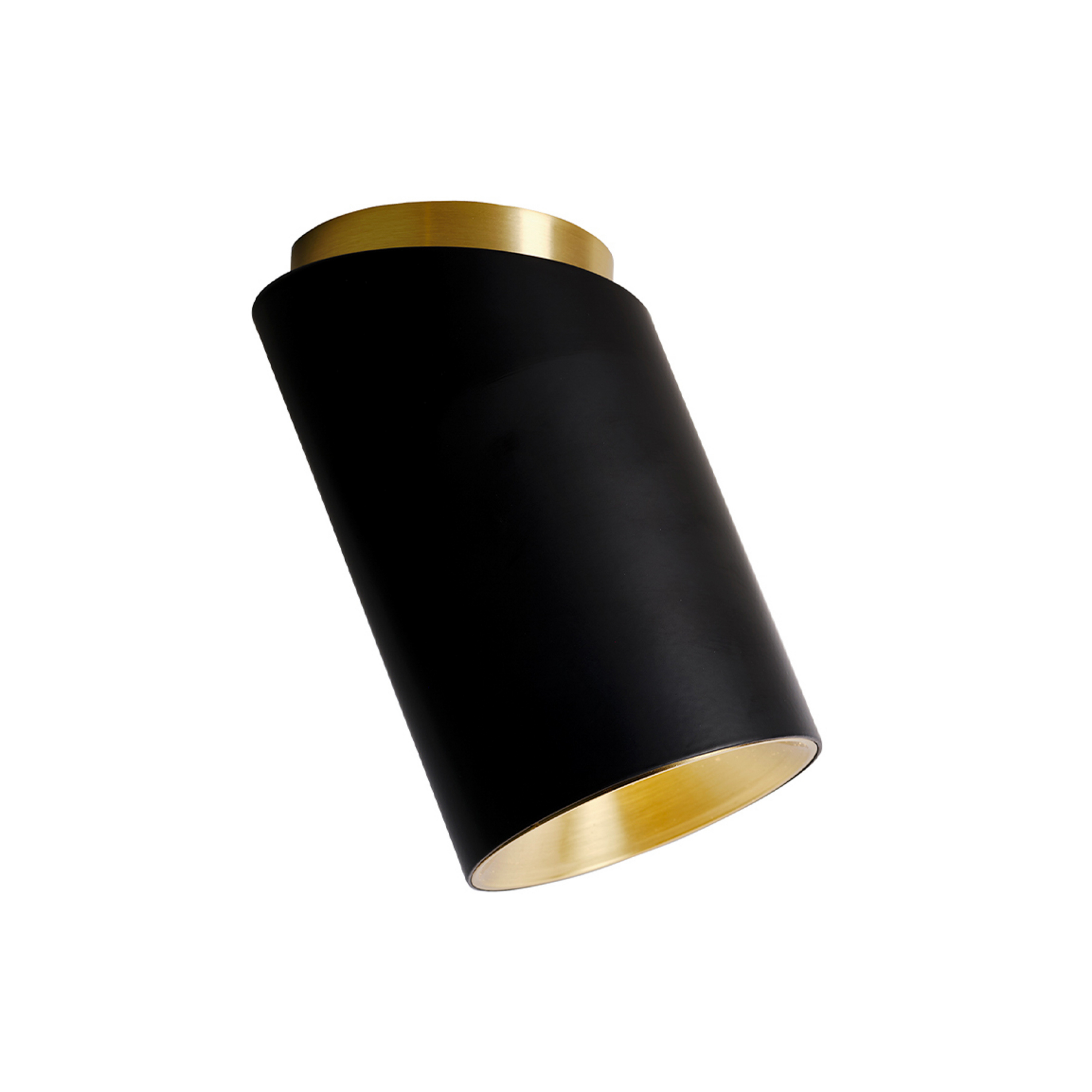 Plafonnier asymétrique Tobo C85, noir, acier, GU10 - DCW