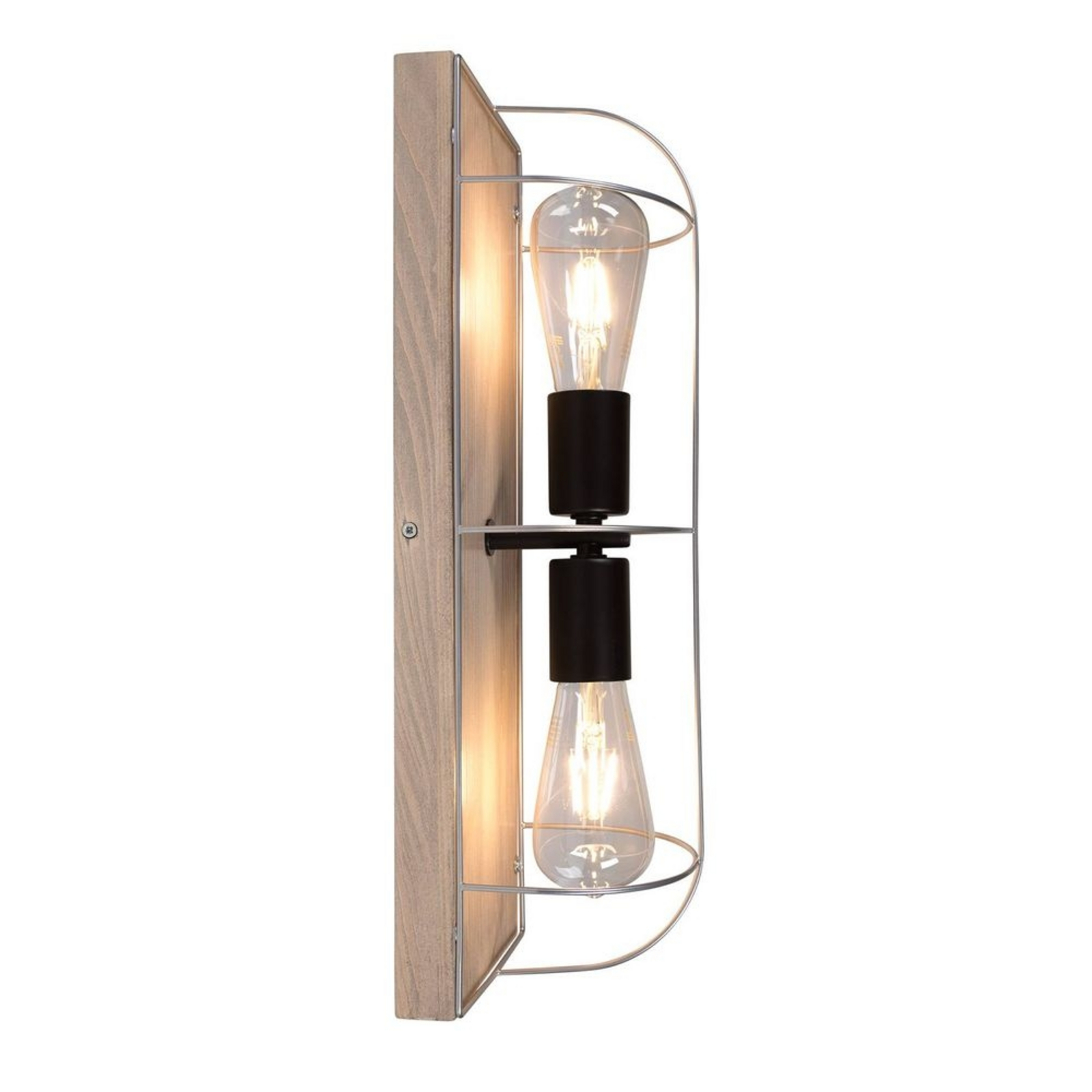 Neptuna 2 Long Ceiling Lamp Grey Wood/Black/Grey - Envostar