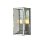 Box II buitenwandlamp, zilverkleurig, glas, E27, IP44