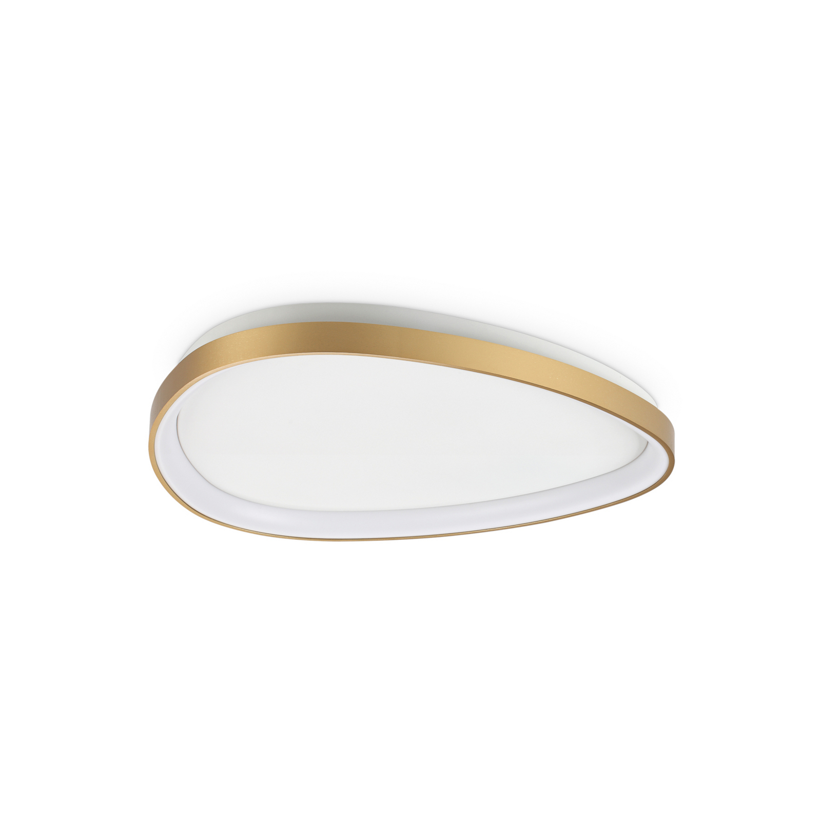 Candeeiro de teto LED IDEAL LUX Gemini em latão, 61 cm, 2700 K, com interruptor