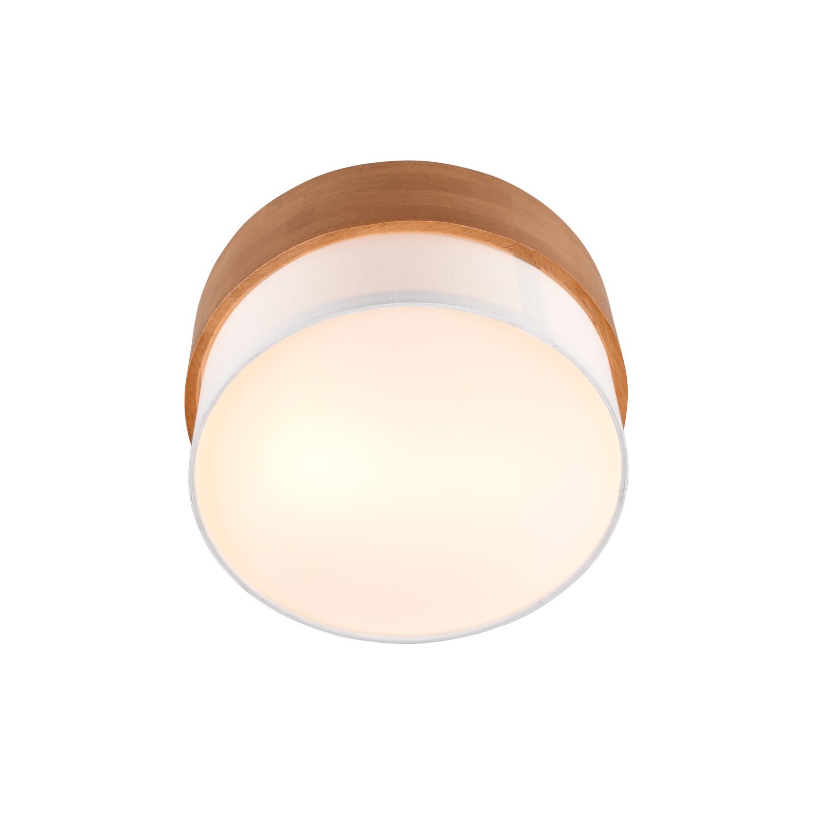 Seasons ceiling lamp made of wood and textile
