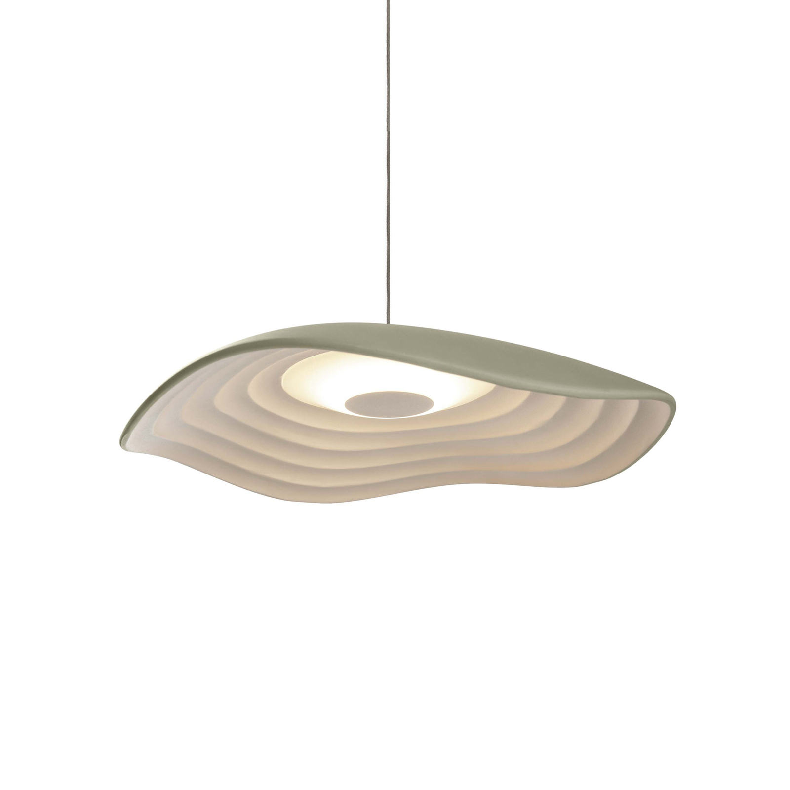 Bover LED hanglamp Valentina S24, olijfgrijs/wit