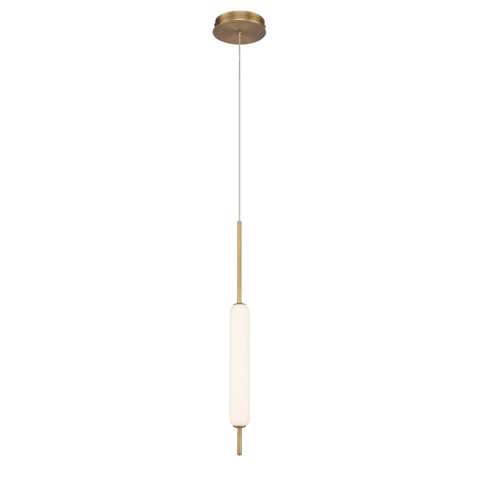 CUMBERLAND LED pendant light, gold, Ø 13 cm, metal/glass