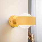 Mado wall light, steel, gold, one-bulb