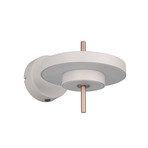 LED stenska svetilka Keaton, svetlo siva, Ø 20 cm, kovina, CCT