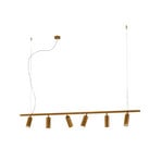 Pendant light 7532, burnished brass, 6-bulb, GU10