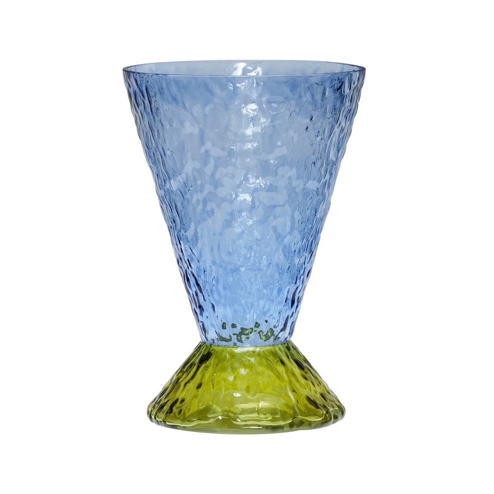 Hübsch Abyss vaas, blauw, glas, hoogte 29 cm, Ø 20 cm