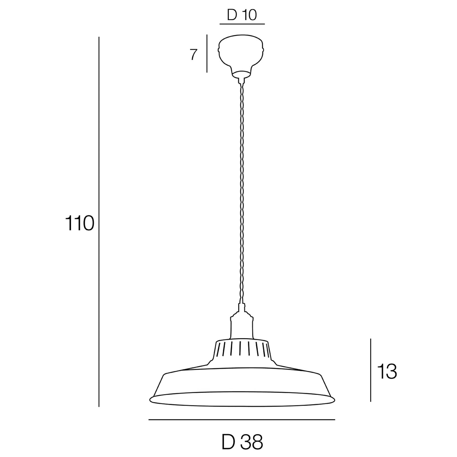 Suspension Thelma, couleur ivoire, Ø 38 cm, métal