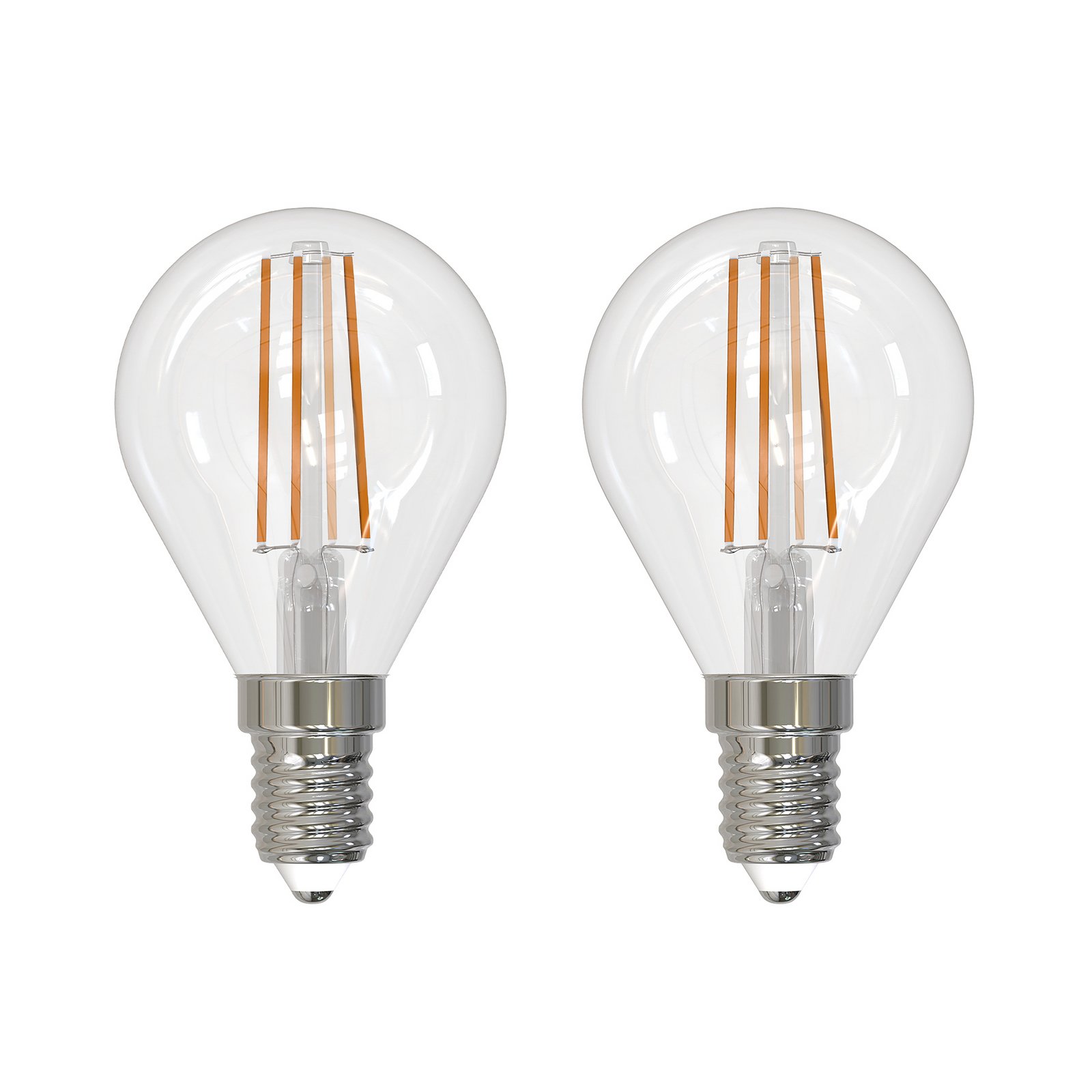 LED-Filamentlampe E14 4W 2700K Tropfen dimmbar 2er