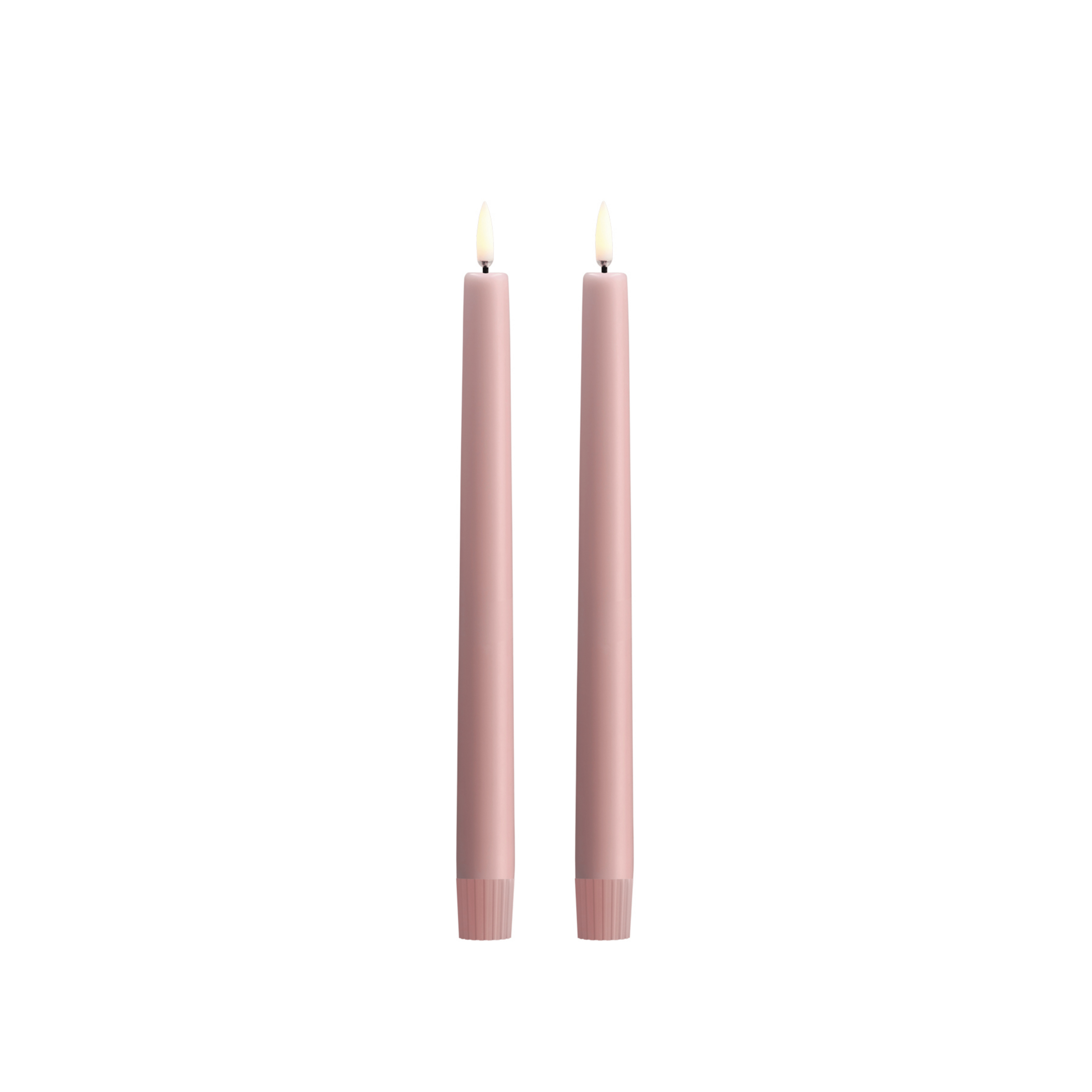 Sada 2 ks LED sviečok TAPER, ružová, výška 25 cm – Uyuni Lighting