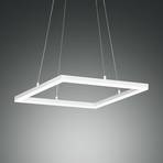 LED hanglamp Bard, 42x42cm in wit