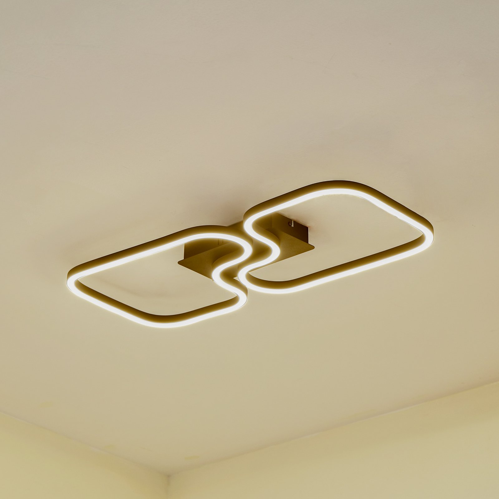Amiya LED Ceiling Lamp 640mm Black - Lucande
