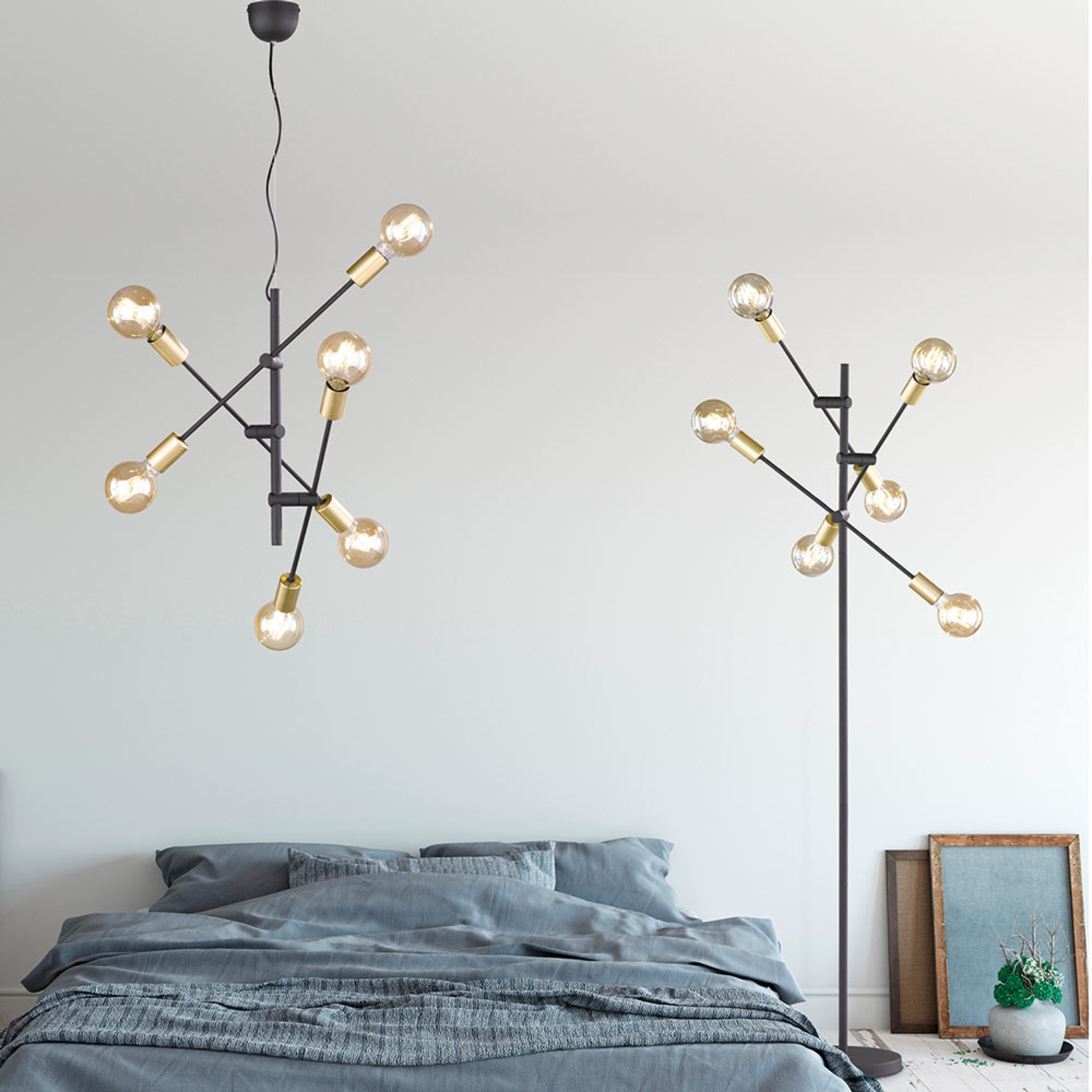 Lámpara colgante Cross en diseño minimalista