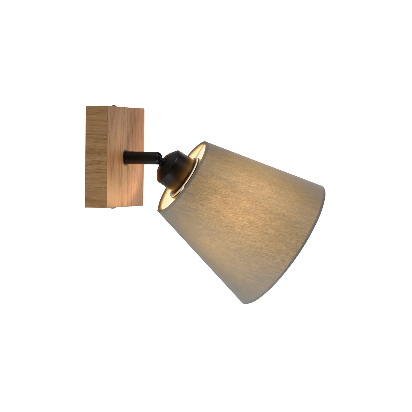 Green Michel wall spotlight with fabric shade
