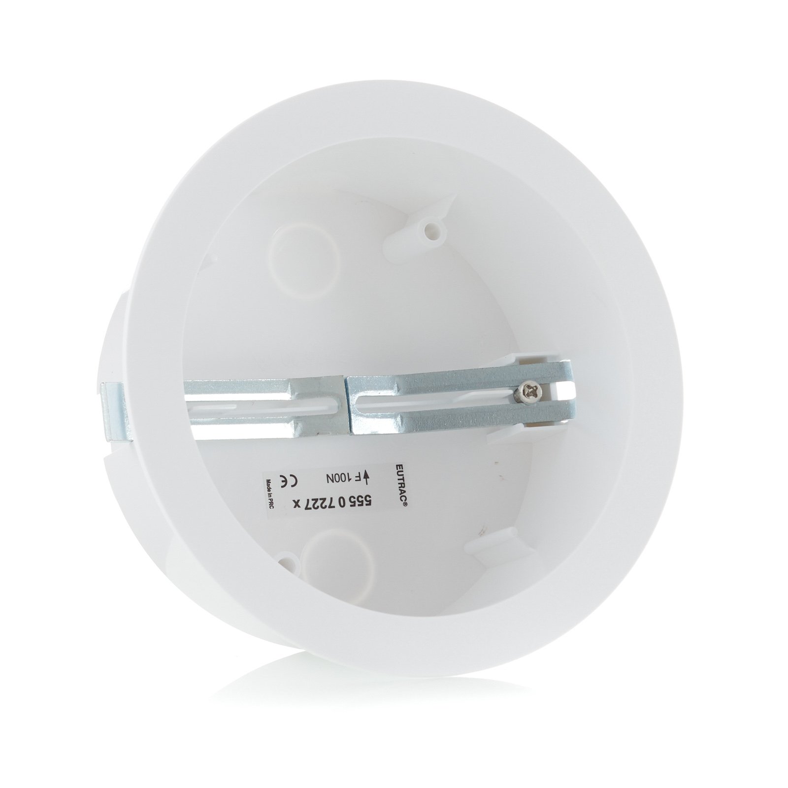 Eutrac housing for surface point outlet white
