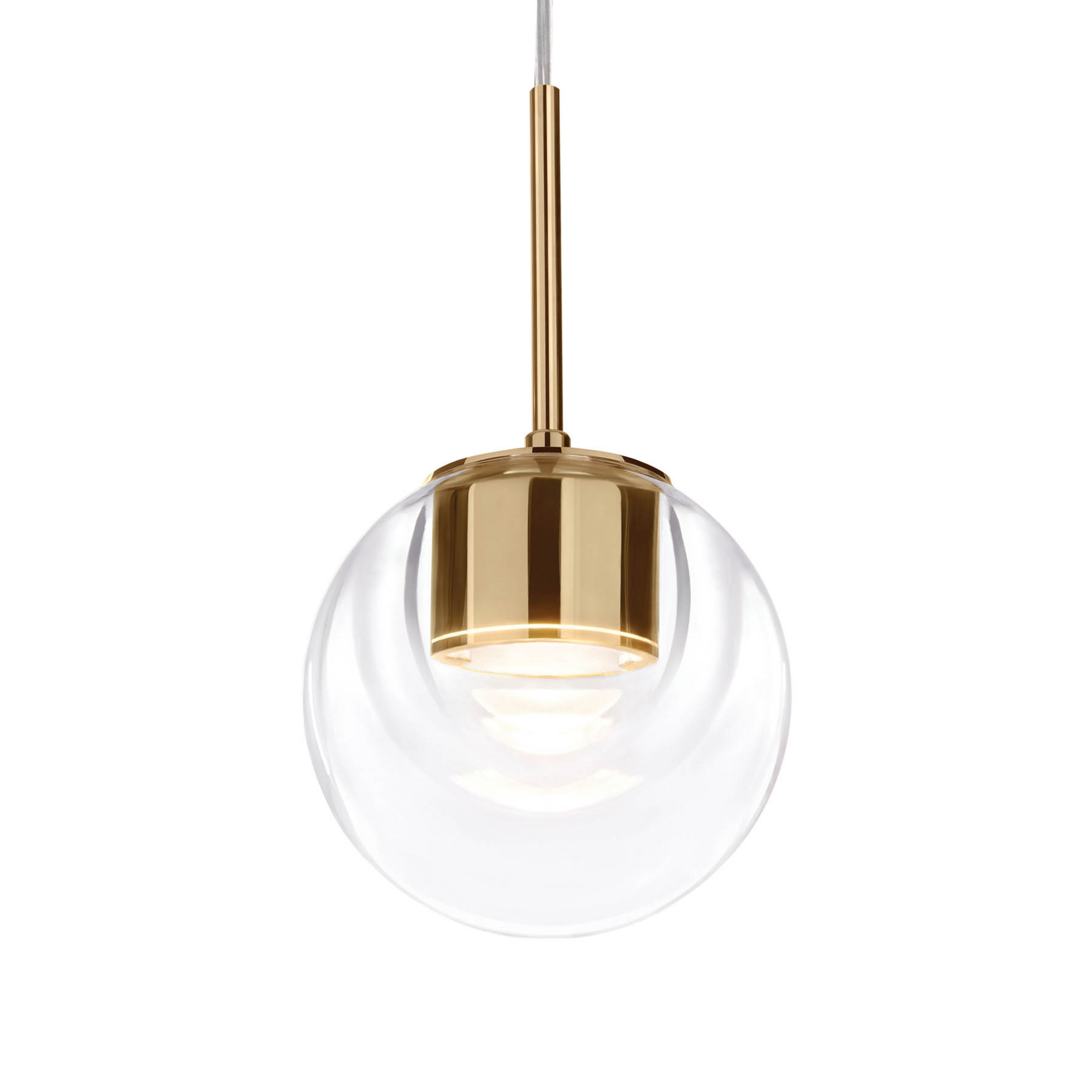 Dew LED-Hängelampe, messingfarben, 1-flammig, Ø 11 cm - kdln