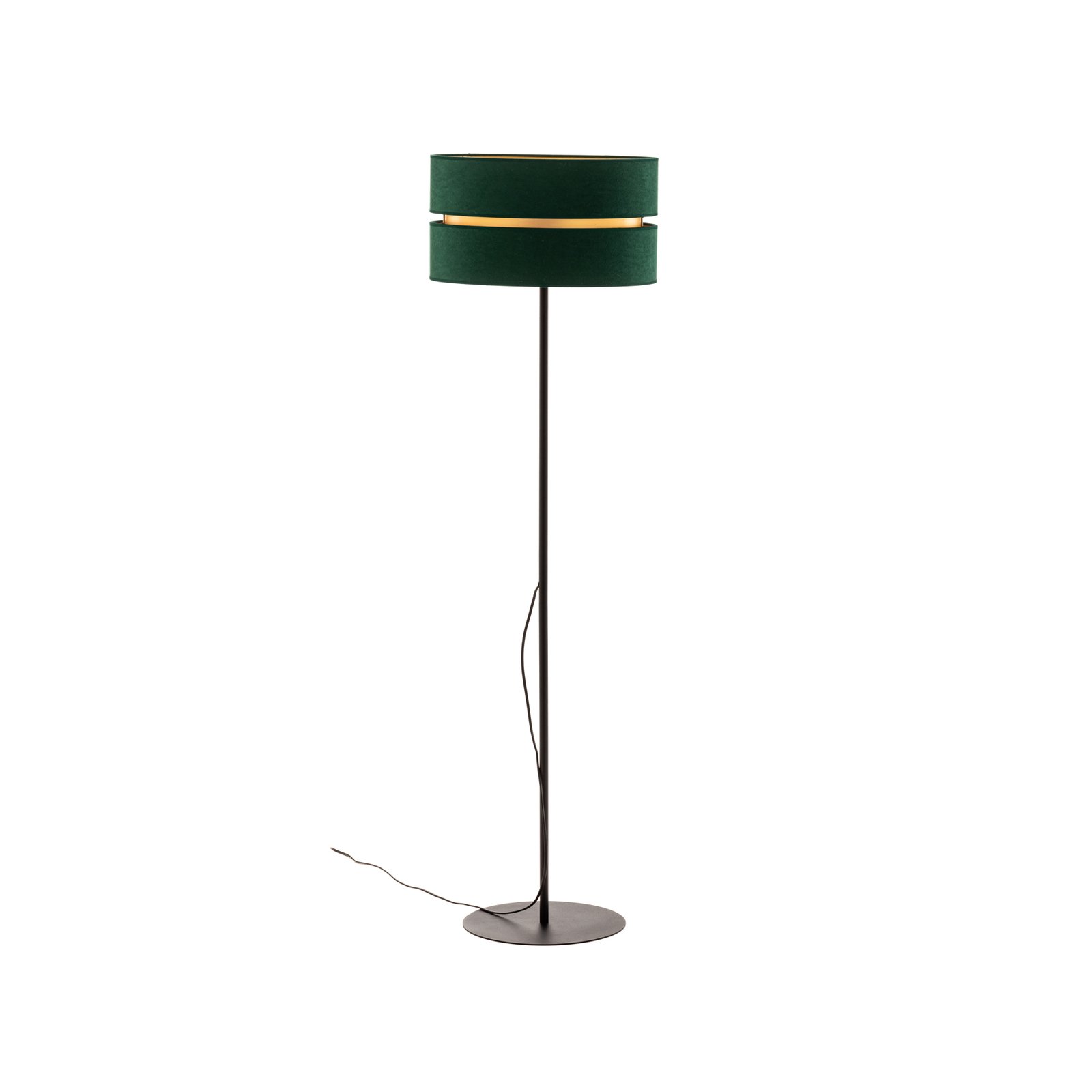 Lámpara de pie Duo, verde/oro, Ø 40 cm 1 luz