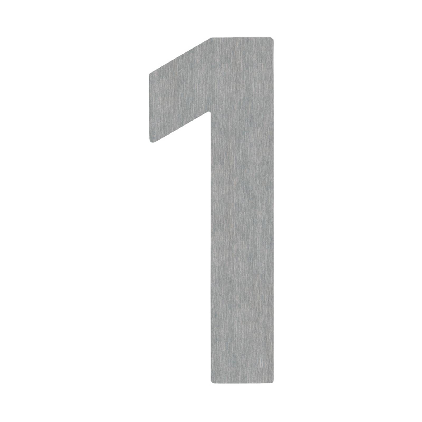 „1” házszám - rozsdamentes acél
