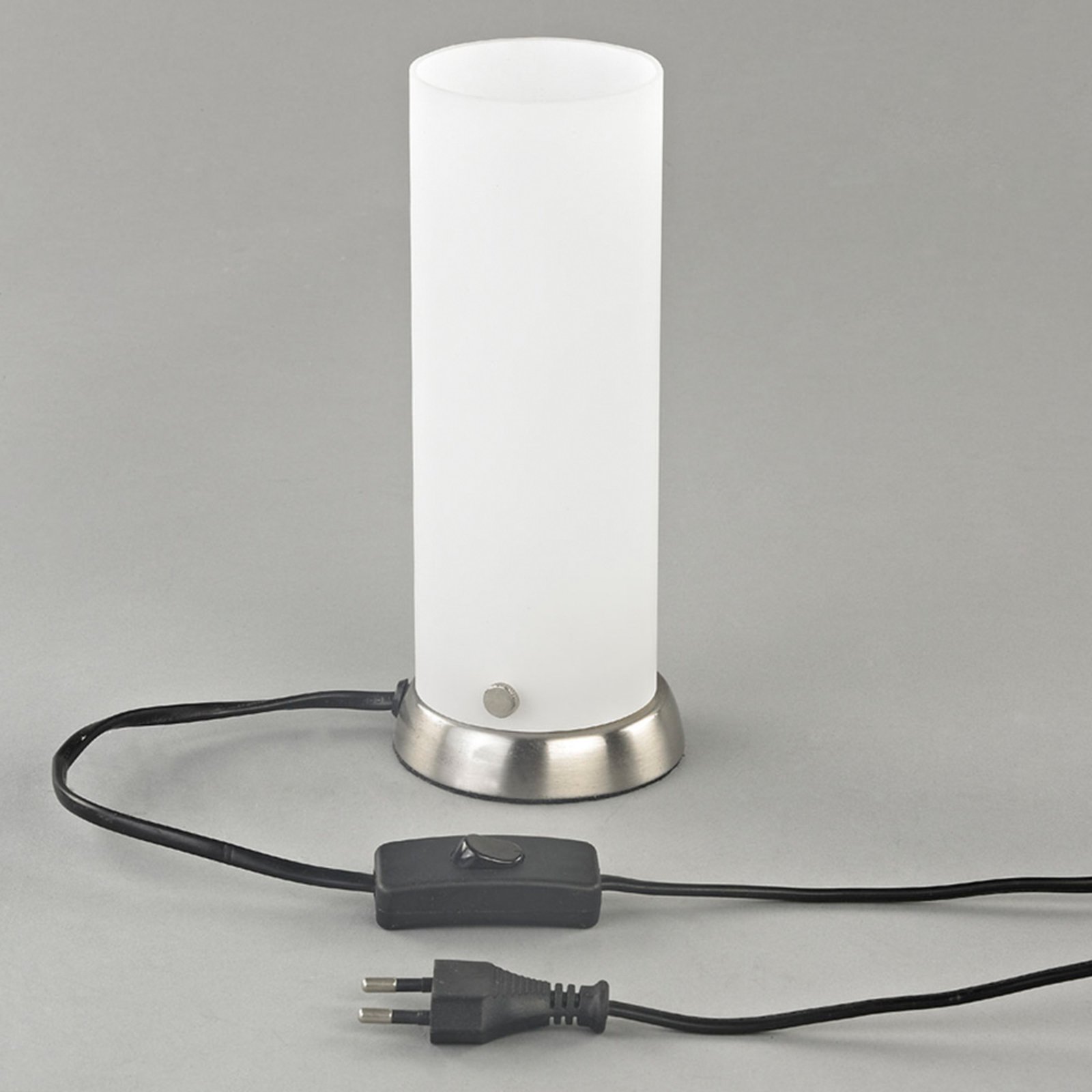 Andrew asztali lámpa, henger alakú, üveg