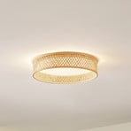 Lindby LED осветление за таван Eilif, бамбук, Ø 40 cm