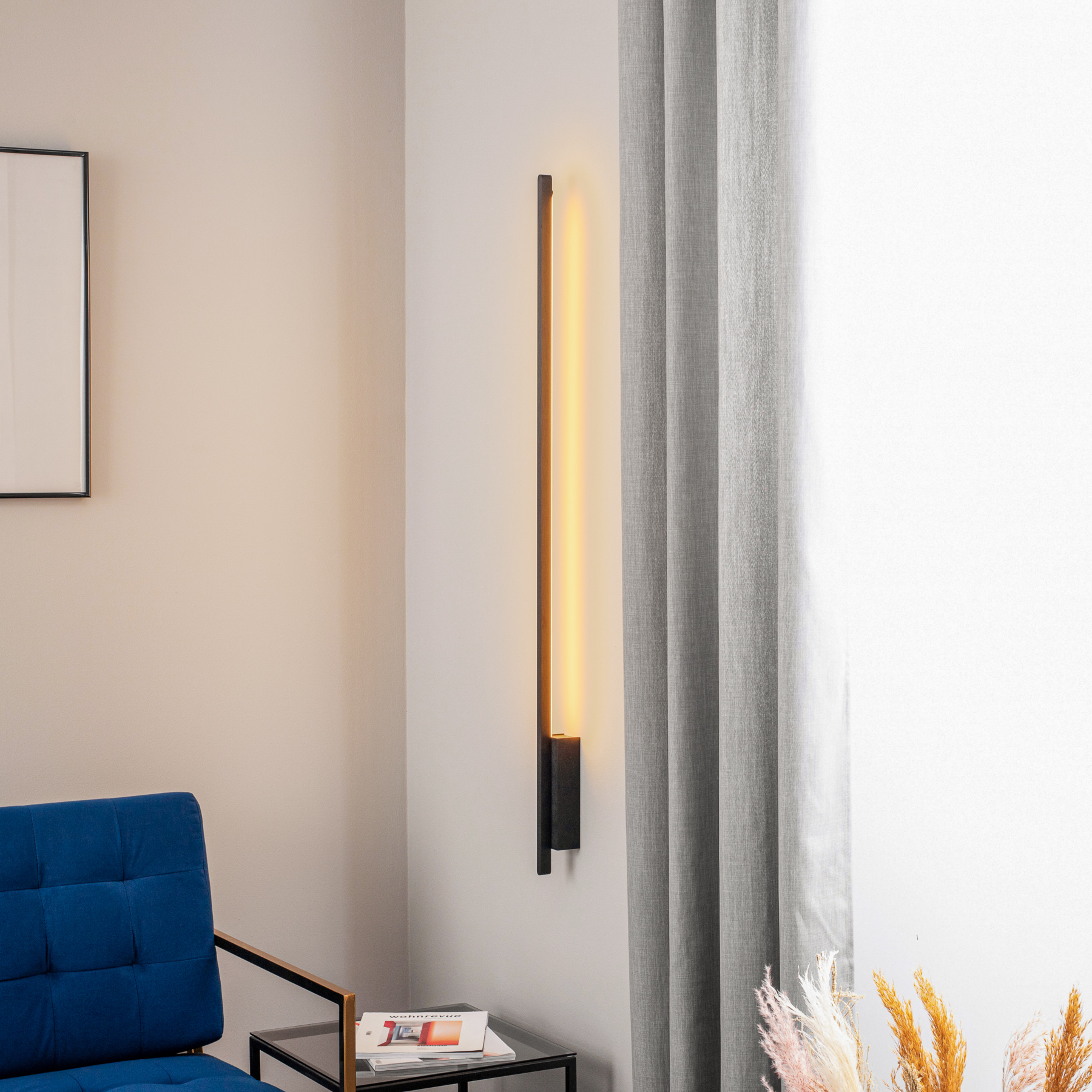 Quitani Talon applique LED, noir mat anodisé