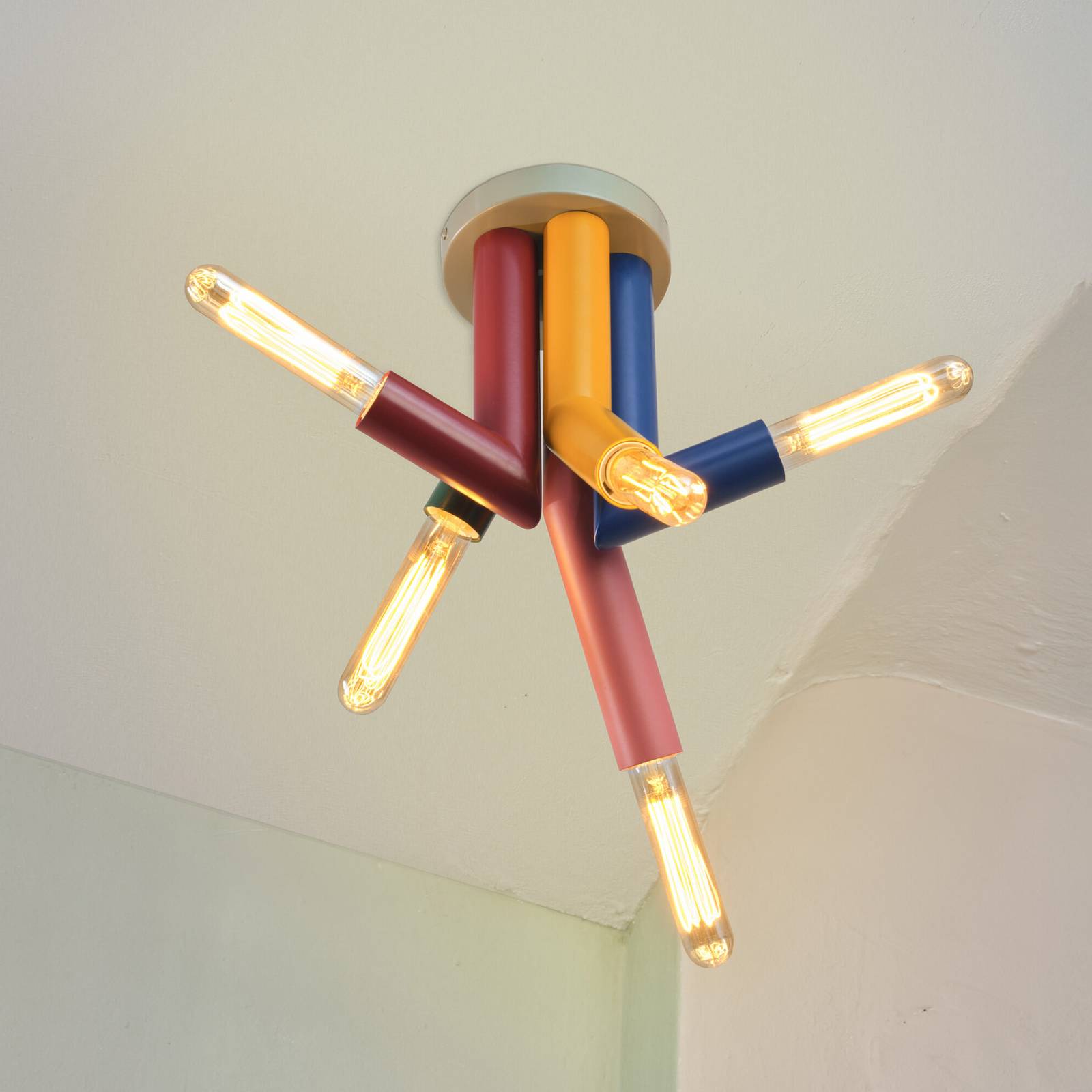 Lampa sufitowa OSRAM Decor Straw, 5-punktowa, stal, kolorowa, E27