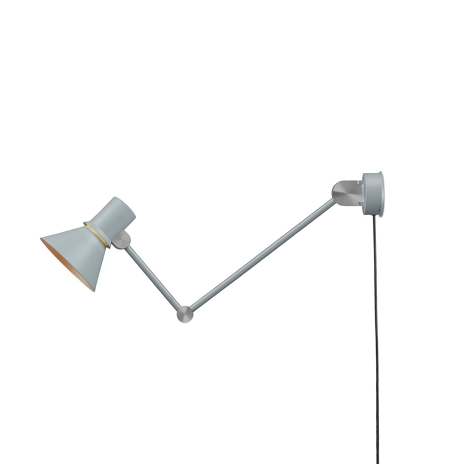 Anglepoise Type 80 W3 wall lamp, plug, misty grey