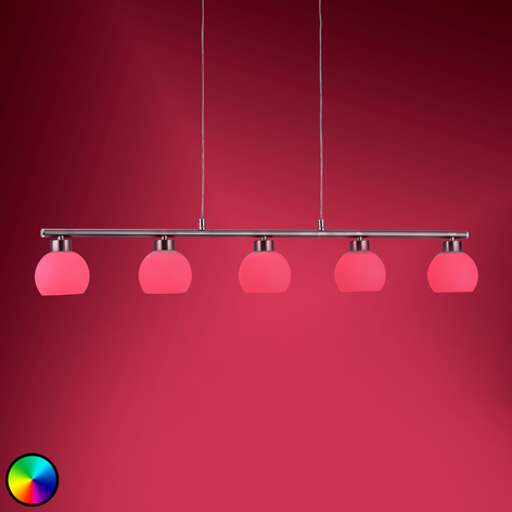 LED-Balkenpendelleuchte Yaeka, mit Fernbedienung