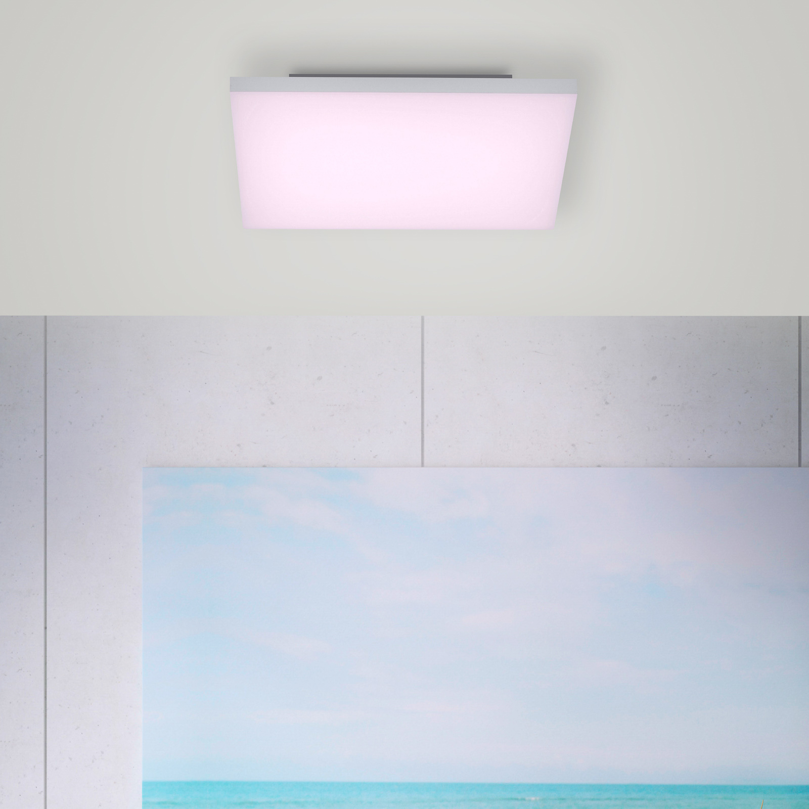 Paul Neuhaus Q-FRAMELESS plafondlamp RGBW 45x45cm