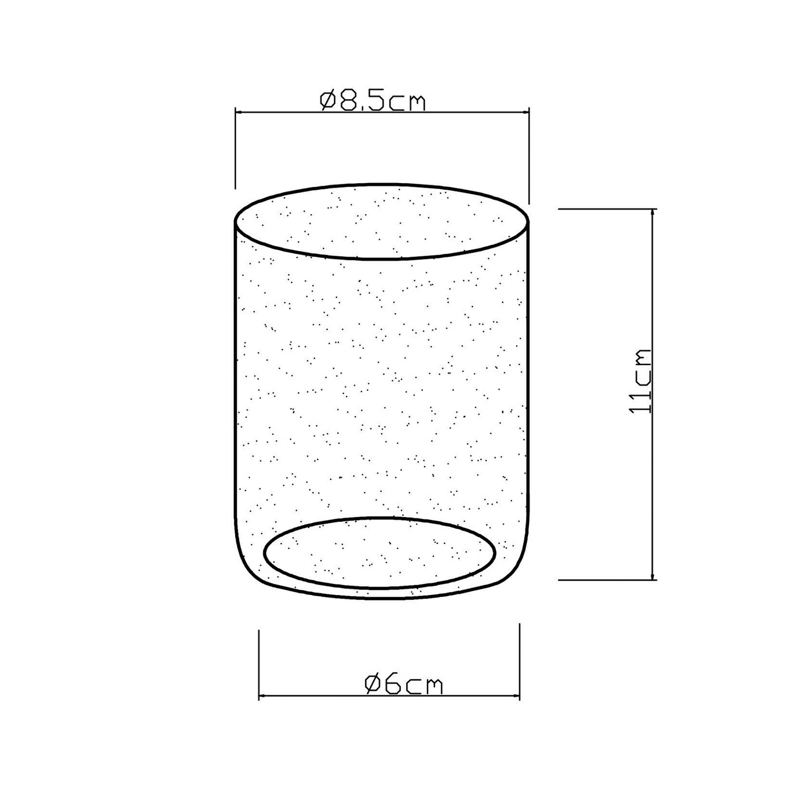 HDRich Bicchiere da acqua, 11x10 cm, vetro a bolle, set da 4 pezzi - House