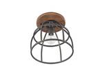 Rutger Round Stropna lampa Drvo/Crna - Lindby