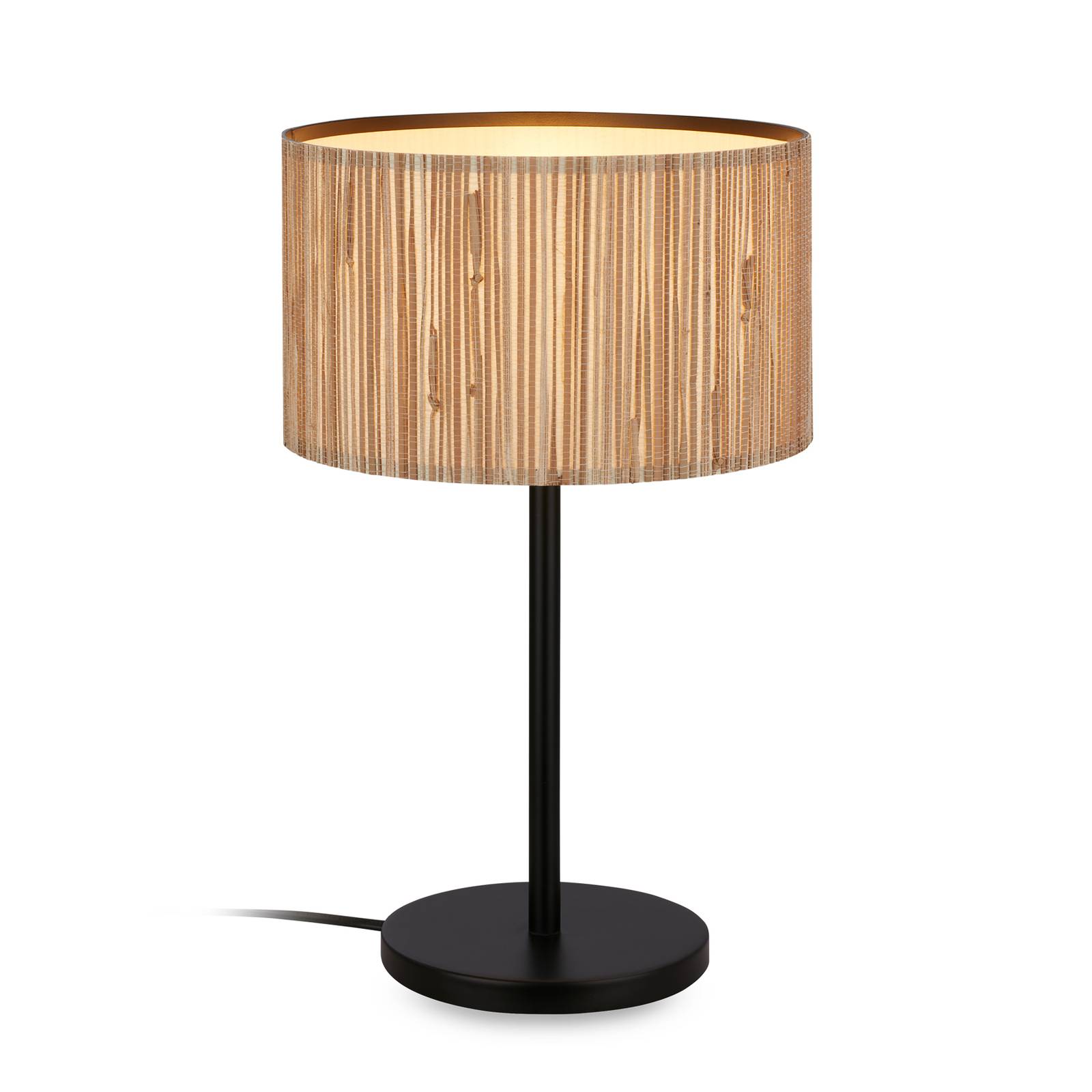 Tischleuchte Slama, naturfarben, Seegras, Höhe 42 cm