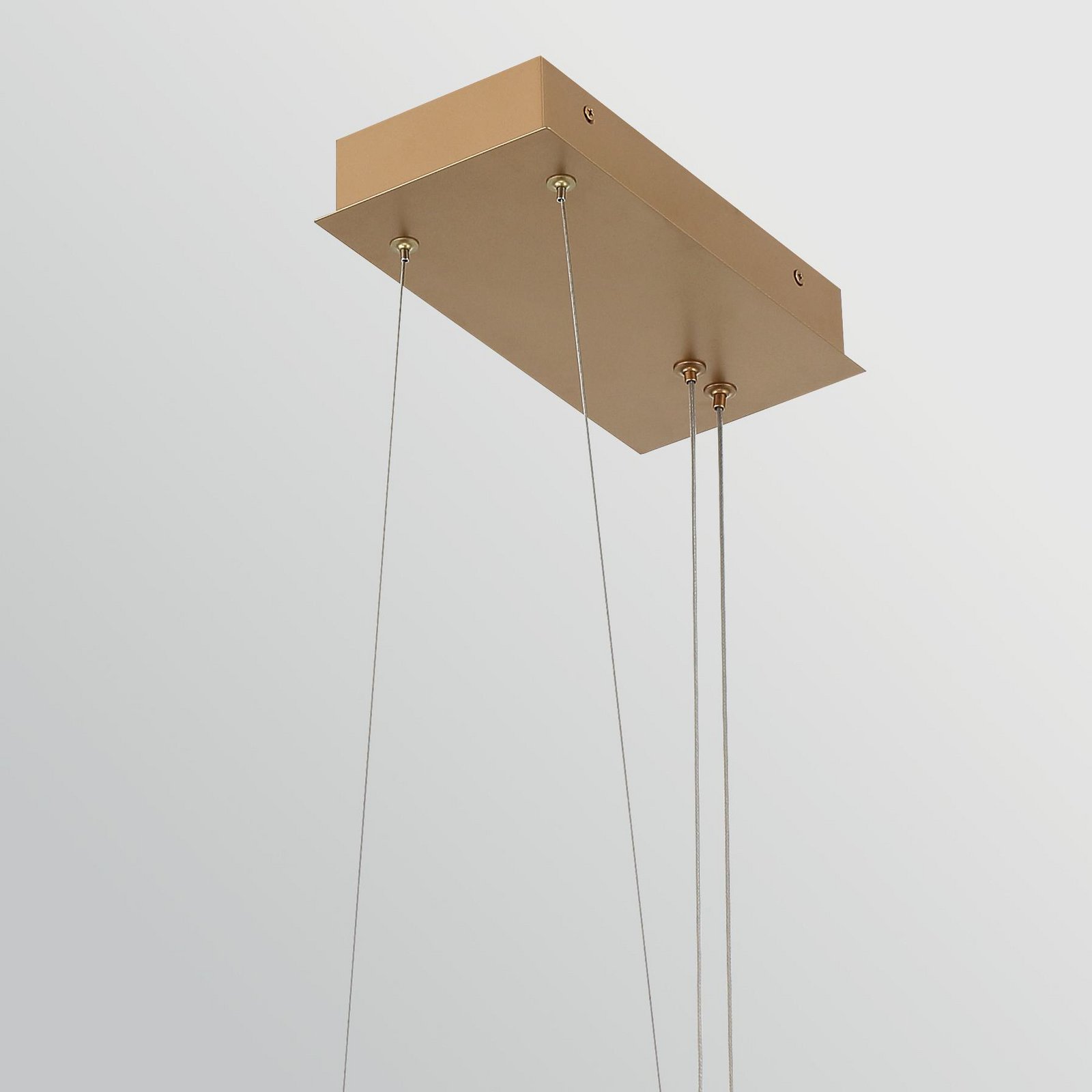 LED-Hängeleuchte SERAPH, gold gebürstet, Länge 105 cm Metall