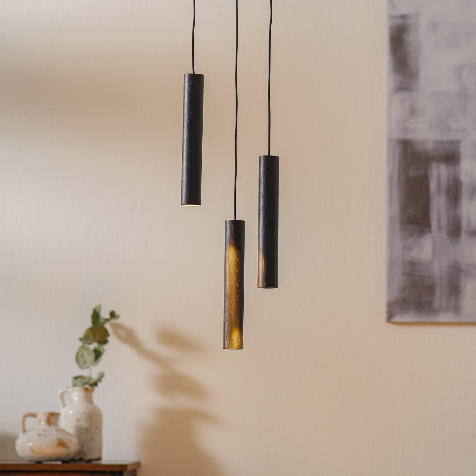 UMAGE Chimes Cluster 3 suspension chêne noir