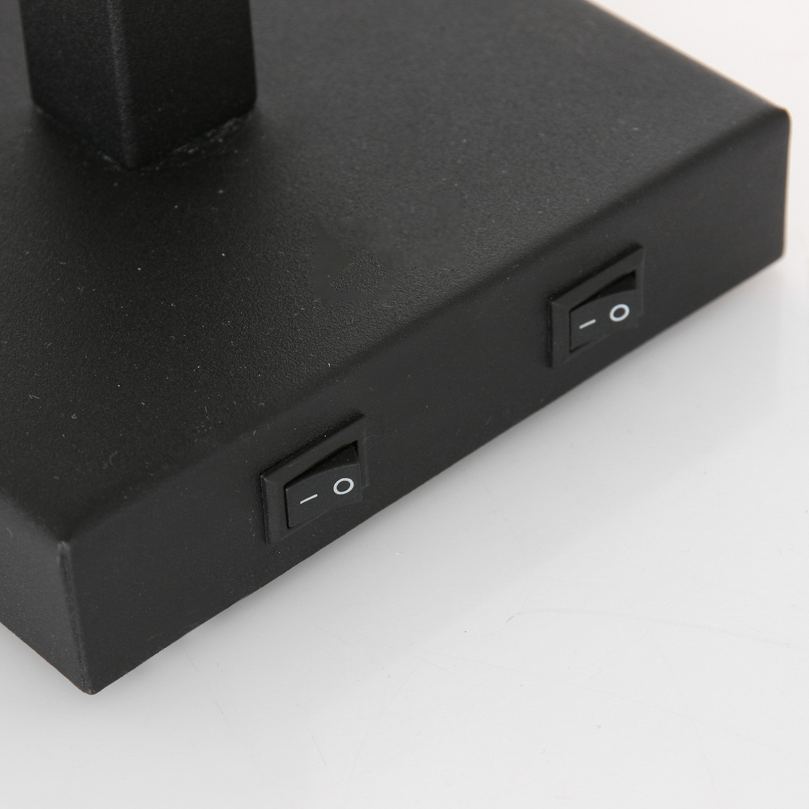 Aplică de perete Stang, negru/maro Lumină de citit LED Înălțime 27 cm Plută