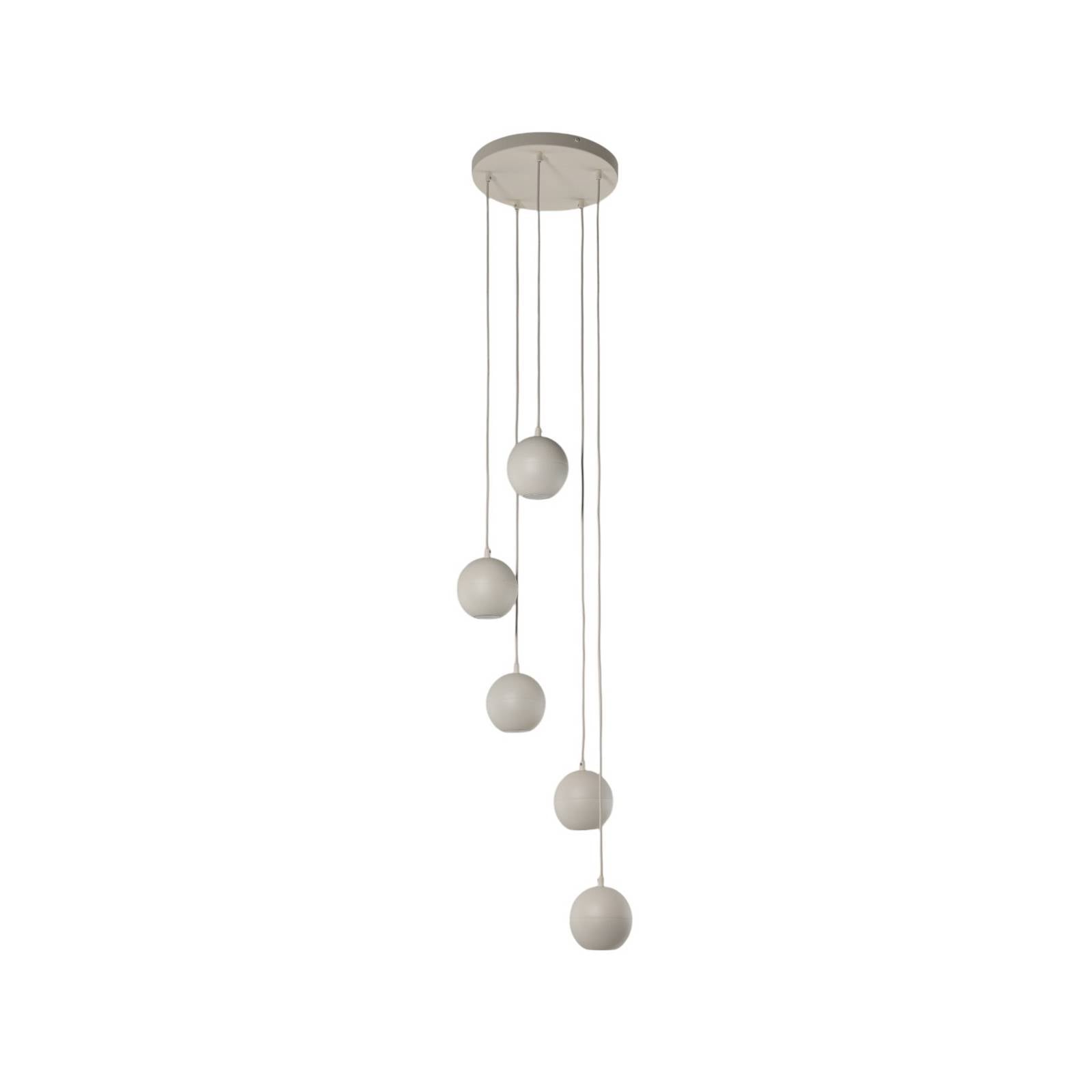 Hängelampe Midway, sandfarben, 5-flammig, Ø 35 cm, GU10
