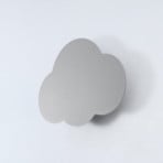 Nástěnné světlo Cloud, šedé, šířka 38 cm, kov, mrak, G9