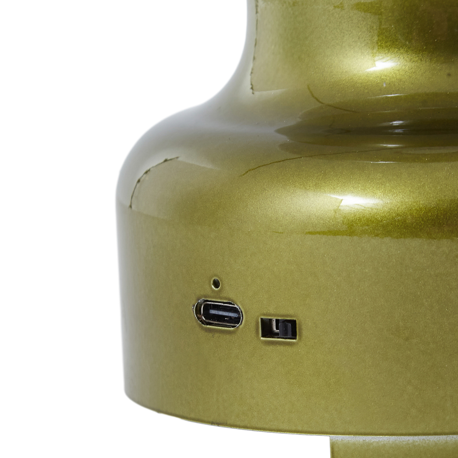 Candeeiro de mesa recarregável Lindby LED Maxentius, verde, regulador de