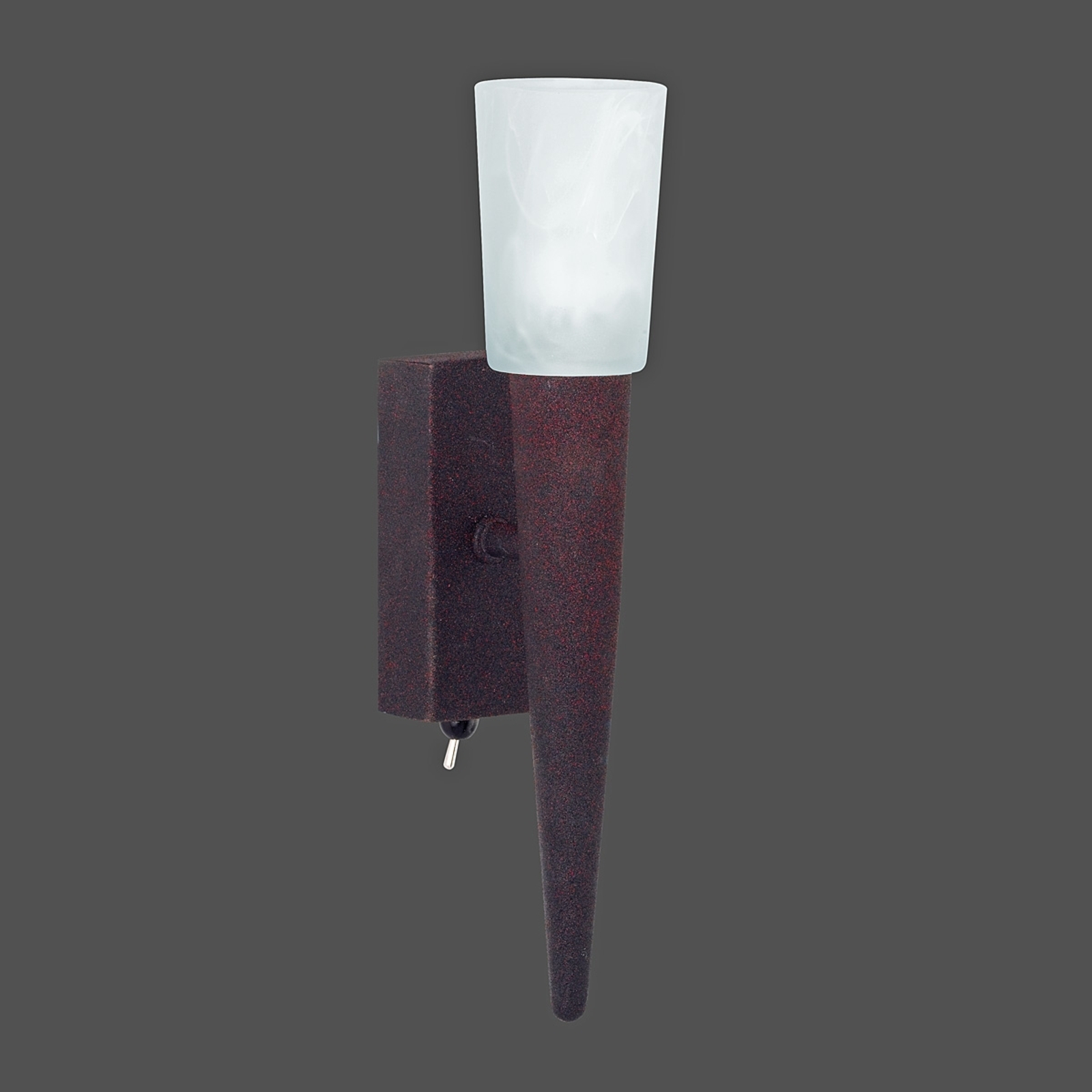 Trio Lighting Rustic wall light Flame, for Living / Dining Room, glass, metal, G9, 28 W, energy efficiency: A++, W: 5.5 cm, H: 27 cm