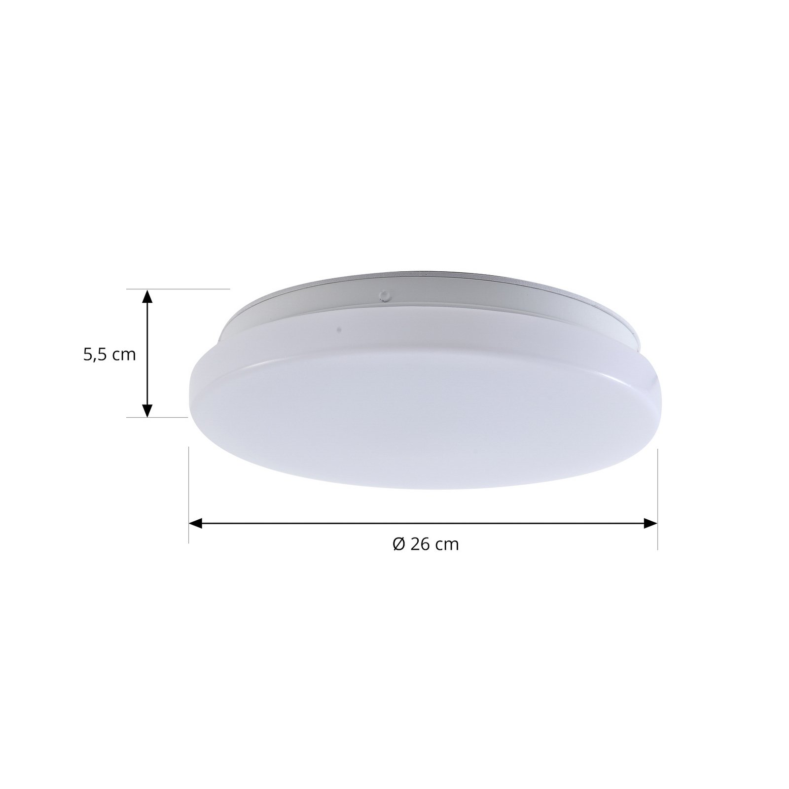 Lindby plafonnier d'extérieur LED Kirkola, 3000 K, Ø 26 cm, blanc