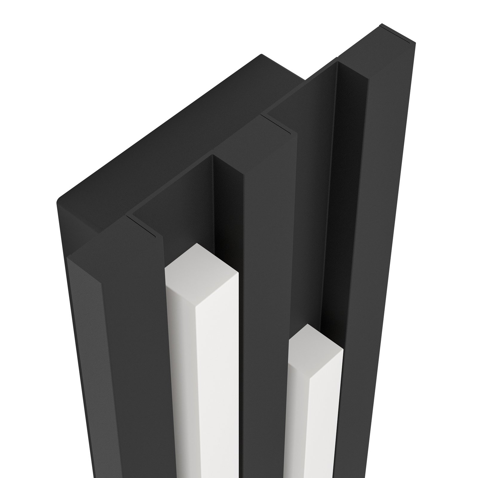 LED utendørs vegglampe Fandina, svart