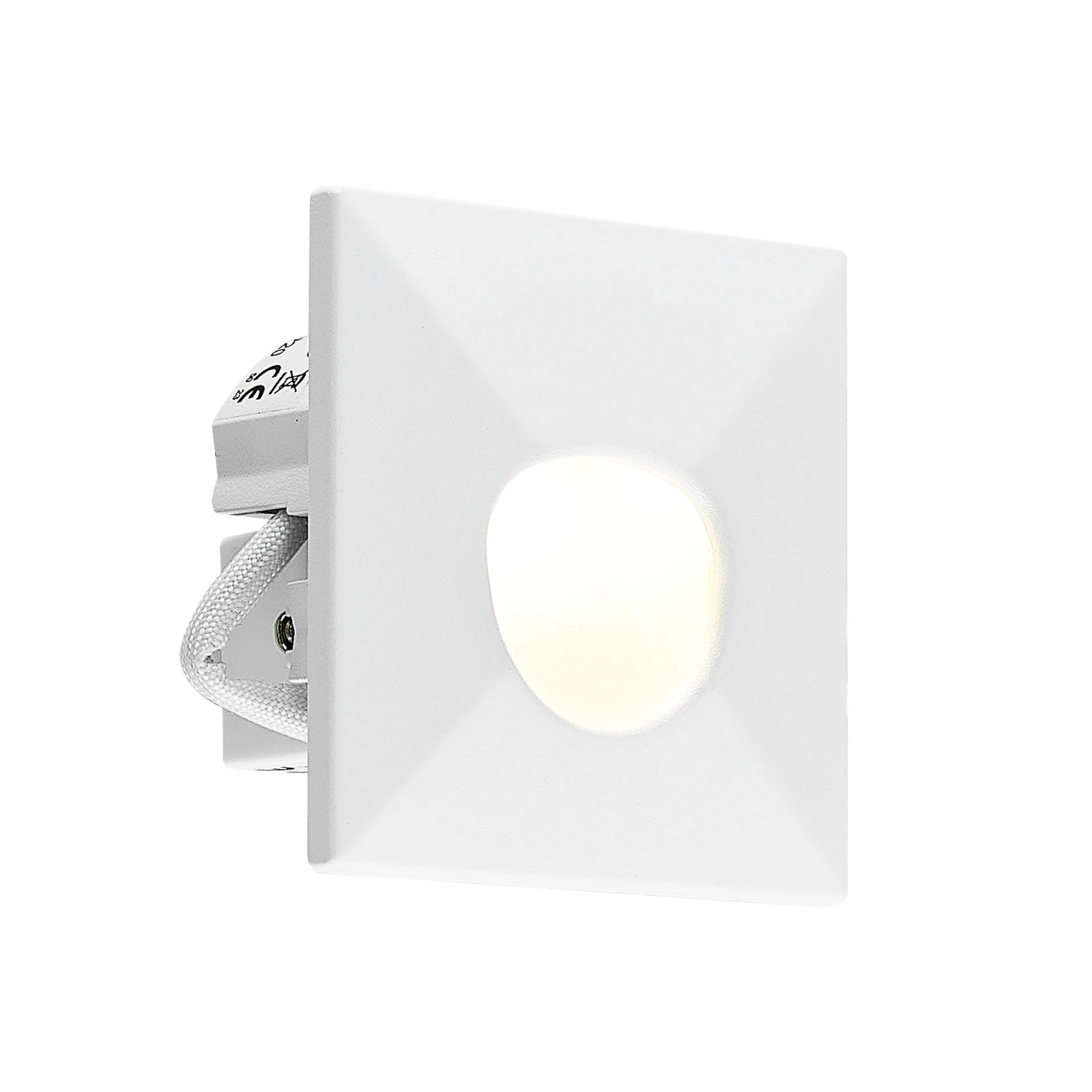 Molto Luce LED φωτιστικό εσοχής Wall 68R Sina SQ, λευκό, αλουμίνιο, CCT