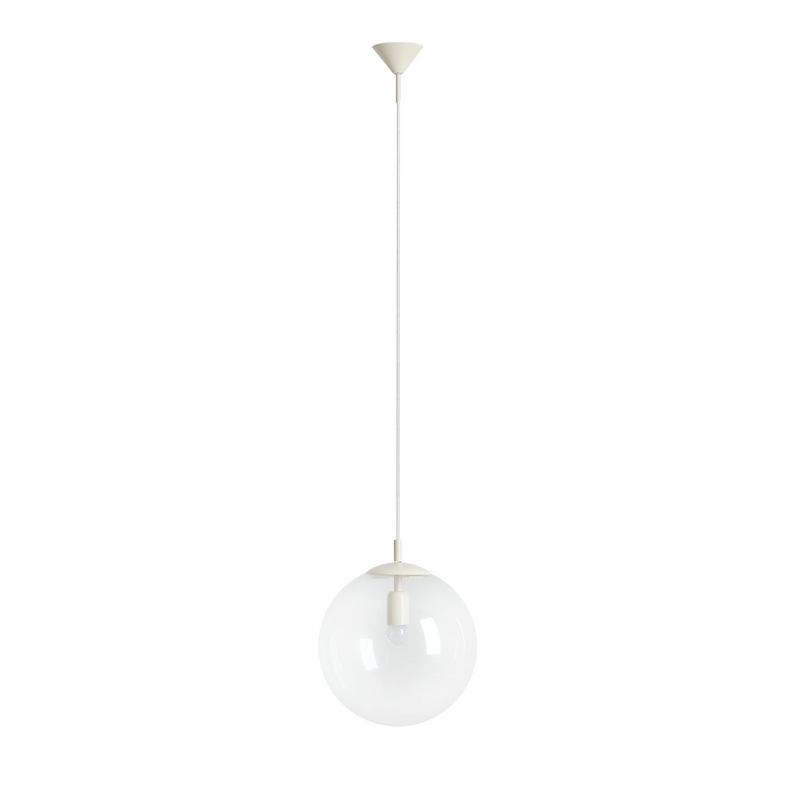 Hanglamp Dione, 1-lamp, helder/crème