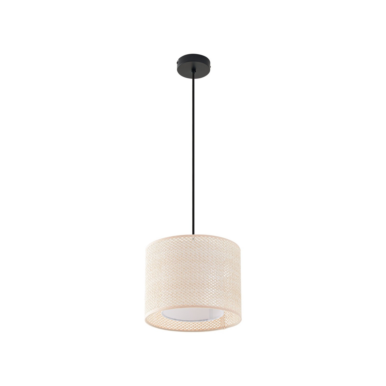 Lindby suspension Soula, Ø 26 cm, beige, plastique, E27